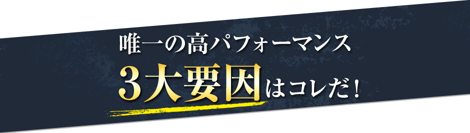 唯一の高パフォーマンス3大要因はコレだ！